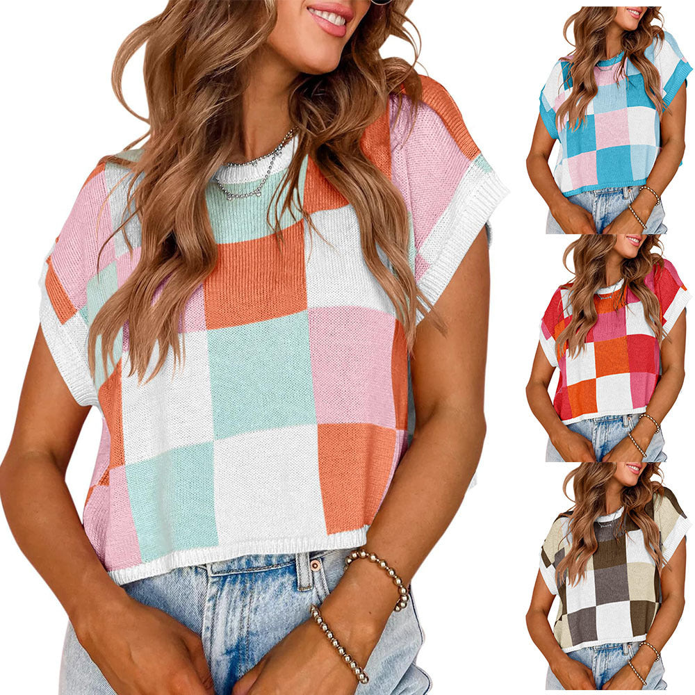 Pull Crochet Été Manches Chauve‑Souris Saodimallsu