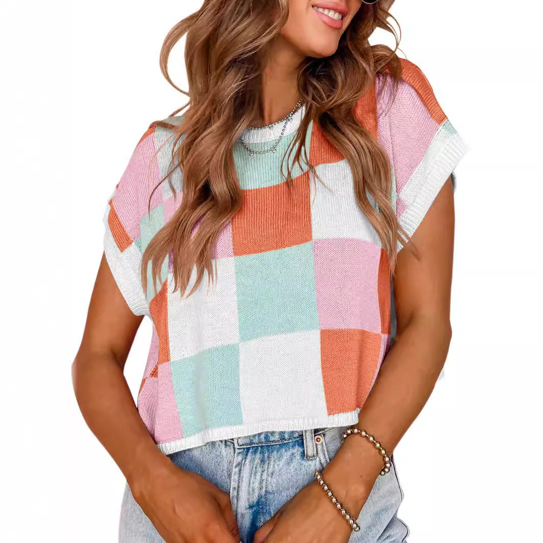Pull Crochet Été Manches Chauve‑Souris Saodimallsu
