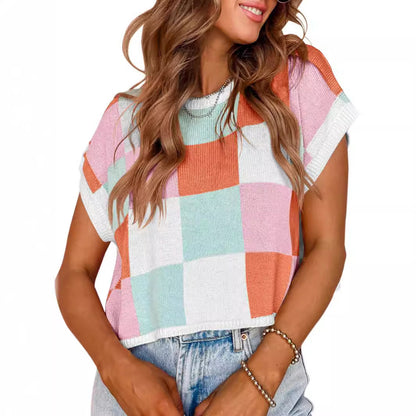 Pull Crochet Été Manches Chauve‑Souris Saodimallsu